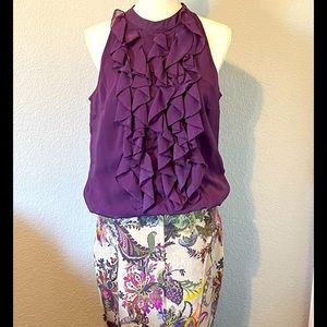 Sleeveless Ruffle Blouse